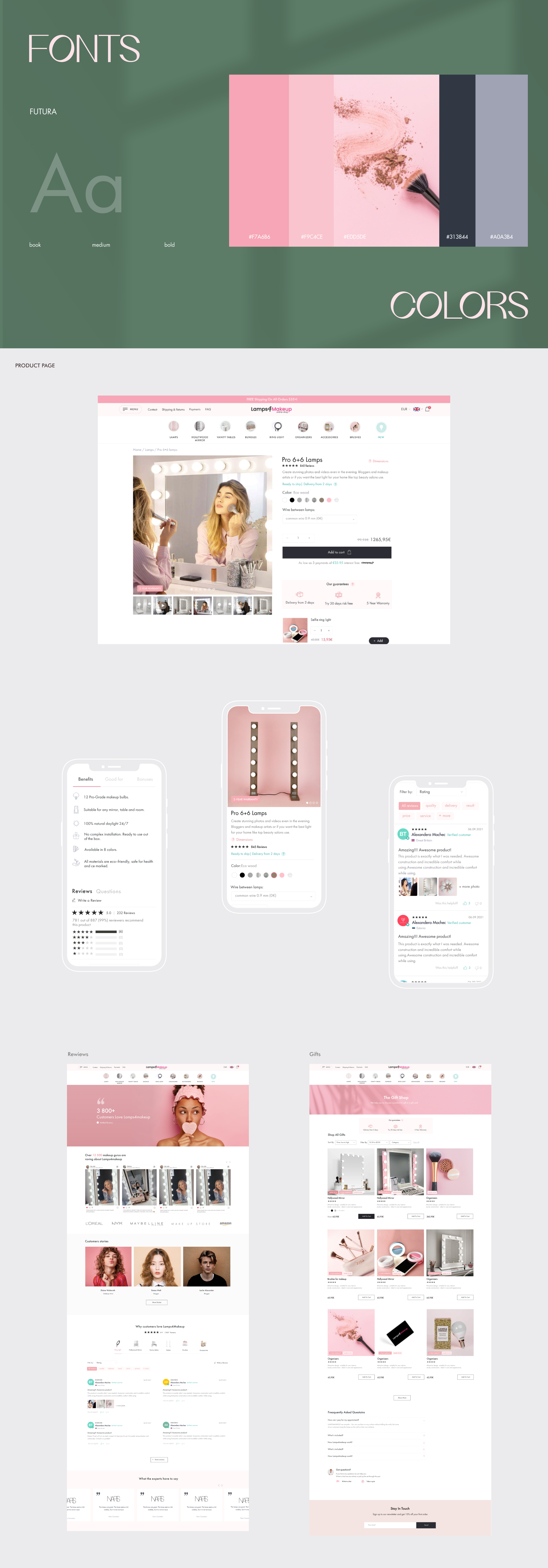 Дизайн та розробка інтернет-магазину Lamps4makeup